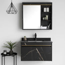 Set Mobilier MARBLE pentru Baie, Dulap Lavoar+Dulap Oglinda 60cm, 2 Piese, Negru Mobilier Baie Default Title Alessandro Design