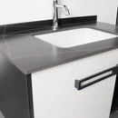 Set Mobilier pentru Baie CRETA, 80x40cm, 2 Piese, Negru si Alb