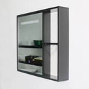 Set Mobilier pentru Baie CRETA, 60x50cm, 2 Piese, Negru si Alb