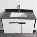 Set Mobilier pentru Baie CRETA, 80x40cm, 2 Piese, Negru si Alb