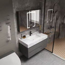 Set Mobilier pentru Baie SANTORINI, 80x50cm, 2 Piese, Gri si Alb