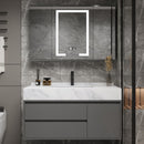 Set Mobilier pentru Baie SANTORINI, 80x50cm, 2 Piese, Gri si Alb