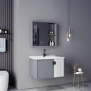 Set Mobilier pentru Baie MYKONOS, 80x40cm, 2 Piese, Gri si Alb