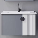 Set Mobilier pentru Baie MYKONOS, 60x40cm, 2 Piese, Gri si Alb