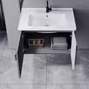 Set Mobilier pentru Baie MYKONOS, 80x40cm, 2 Piese, Gri si Alb