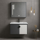 Set Mobilier pentru Baie MYKONOS, 60x40cm, 2 Piese, Gri si Alb