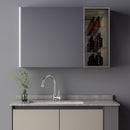 Set Mobilier pentru Baie ZAKYNTHOS, 80cm, 2 Piese, Gri si Crem