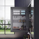 Set Mobilier pentru Baie ZAKYNTHOS, 80cm, 2 Piese, Gri si Crem