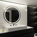 Oglinda LED Rotunda 60cm Celeste Royale Gold MotionGlow Marcello Sistem Dezaburire Ceas & Termometru Dimabila