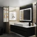 Oglinda LED Rectangulara, 80x60cm, Verite Majeste Noir Motion Glow Marcello, Sistem Dezaburire, Ceas & Termometru, Dimabila