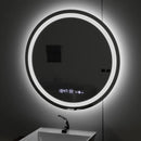 Oglinda LED Rotunda, 80cm, Celeste MotionGlow Marcello, Sistem Dezaburire, Ceas & Termometru, Dimabila