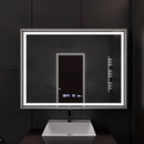 Oglinda LED Rectangulara, 120x80cm, Verite Imperial Silver Motion Glow Marcello, Sistem Dezaburire, Ceas & Termometru, Dimabila
