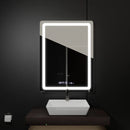 Oglinda LED Rectangulara, 60x80cm, Wizz Senzor MotionGlow Marcello, Sistem Dezaburire, Ceas & Termometru, Dimabila