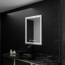 Oglinda LED Rectangulara, 60x80cm, Verite Imperial Silver Motion Glow Marcello, Sistem Dezaburire, Ceas & Termometru, Dimabila