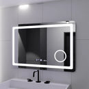 Oglinda LED Rectangulara, 90x60cm, Souverain MotionGlow Marcello, Sistem Dezaburire, Ceas & Termometru, Lupa Cosmetica, Dimabila