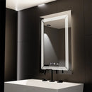 Oglinda LED Rectangulara, 60x80cm, Venezia Senzor MotionGlow Marcello, Sistem Dezaburire, Ceas & Termometru, Dimabila