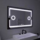 Oglinda LED Rectangulara, 120x80cm, Senzor MotionGlow Marcello, Sistem Dezaburire, Ceas & Termometru, Lupa Cosmetica, Dimabila