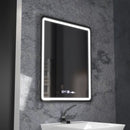 Oglinda LED Rectangulara, 75x90cm, Favola MotionGlow Marcello, Sistem Dezaburire, Ceas & Termometru, Dimabila