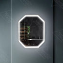 Oglinda LED Poligon, 60x80cm, Ralya Senzor MotionGlow Marcello, Sistem Dezaburire, Ceas & Termometru, Dimabila