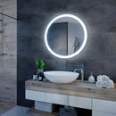 Oglinda LED Rotunda, 50cm, Noxia Touch, Sistem Dezaburire, Dimabila