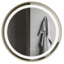 Oglinda LED Touch SoLED'oro cu Sistem Dezaburire Ramă Bronz Antichizat 70x70 cm, colectia Marcello Funghi - LEDS