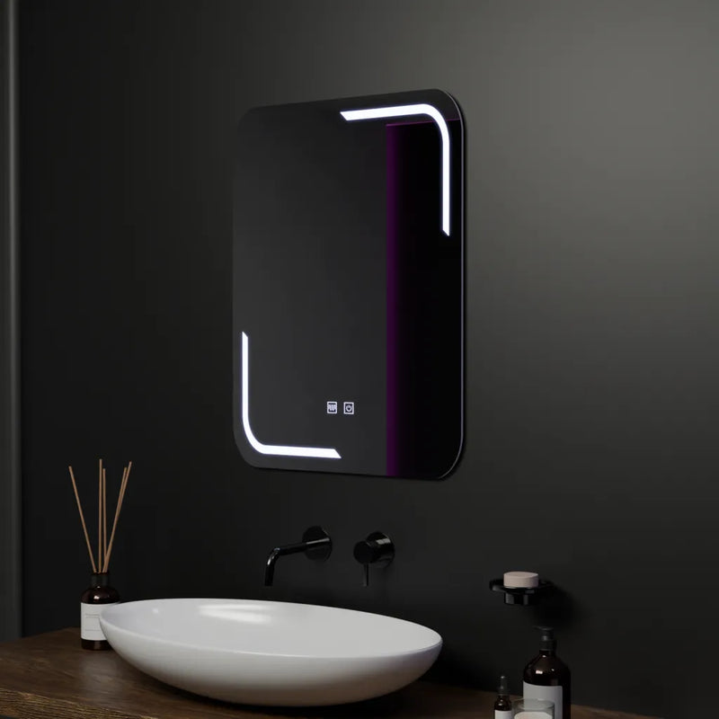 Oglinda LED Rectangulara, 60x80cm, Touch Ulrich, Sistem Dezaburire, Dimabila