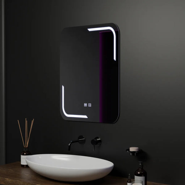 Oglinda LED Rectangulara, 50x70cm, Touch Ulrich, Sistem Dezaburire, Dimabila