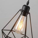 Lustra Forma Diamant, STRUKTUR, 3xE27, Negru, Metal