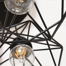 Lustra Forma Diamant, STRUKTUR, 3xE27, Negru, Metal