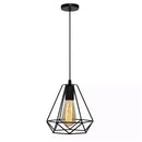 Lustra Forma Diamant, STRUKTUR, 1xE27, Negru, Metal