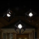 Lustra Forma Cub, STRUKTUR Linear Trio, 3x E27, Negru, Metal