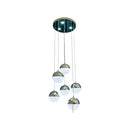 Lustra LED suspendata cu telecomanda JEREMIAS 63W, 6 Elemente, lumina Rece/Calda/Neutra, Dimabila, Argintiu, Inaltime Reglabila Lustre Moderne Default Title Alessandro Design