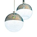 Lustra LED suspendata cu telecomanda JEREMIAS 63W, 6 Elemente, lumina Rece/Calda/Neutra, Dimabila, Argintiu, Inaltime Reglabila