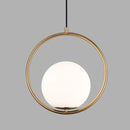 Lustra LOFT Haven, 1x E27, Alb Auriu, Metal, Inaltime Reglabila