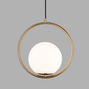 Lustra LOFT Haven, 1x E27, Alb Auriu, Metal, Inaltime Reglabila