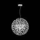 Candelabru Cristal MINUET 8x G9, Diametru 40cm, Crom Lucios, Inaltime Reglabila