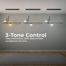 Lustra LED suspendata cu telecomanda DAMARA 44W, lumina Rece/Calda/Neutra, Dimabila, Negru, Inaltime Reglabila