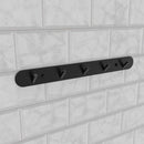 Suport Prosop si Accesorii Baie 37cm Aluminiu Negru