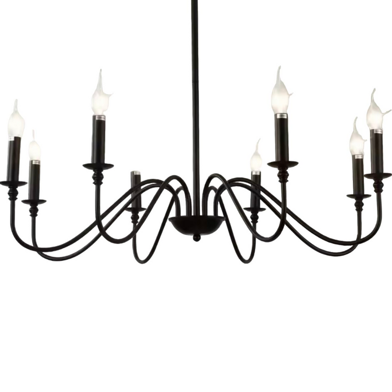 Lustra Metalic AVANT, tip Pendul cu brate, Rotunda, 6xE14, Negru