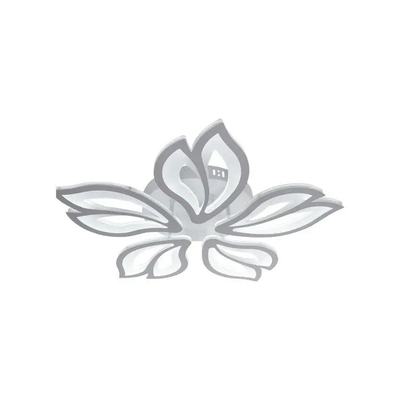 Lustra LED cu telecomanda LILY 75W, 5 Elemente, lumina Rece/Calda/Neutra, Dimabila, Alb