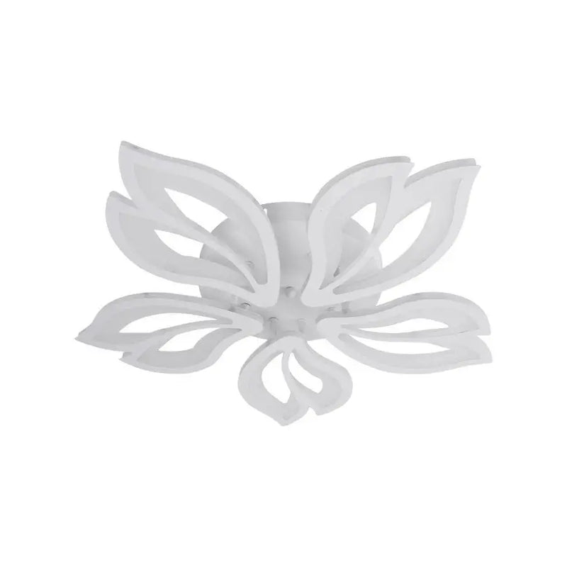 Lustra LED cu telecomanda LILY 75W, 5 Elemente, lumina Rece/Calda/Neutra, Dimabila, Alb