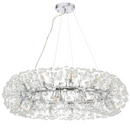 Candelabru Cristal MINUET 12x G9, Diametru 60cm, Argintiu Lucios, Inaltime Reglabila