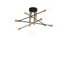 Lustra Modernist Hexa 8 Duo, 8x E27, Negru și Auriu, Design Modern