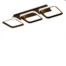 Lustra LED VERTEX 34W, 3 Patrate, Liniara, lumina Rece/Calda/Neutra, Neagra