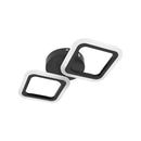 Lustra LED PULSARIS 22W, 2 Patrate, lumina Rece/Calda/Neutra, Negru