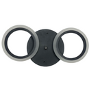 Lustra LED MARA 19W, 2 Cercuri, lumina Rece/Calda/Neutra, Negru