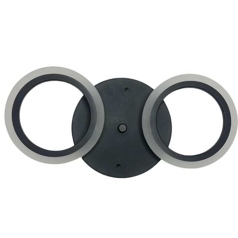 Lustra LED MARA 19W, 2 Cercuri, lumina Rece/Calda/Neutra, Negru