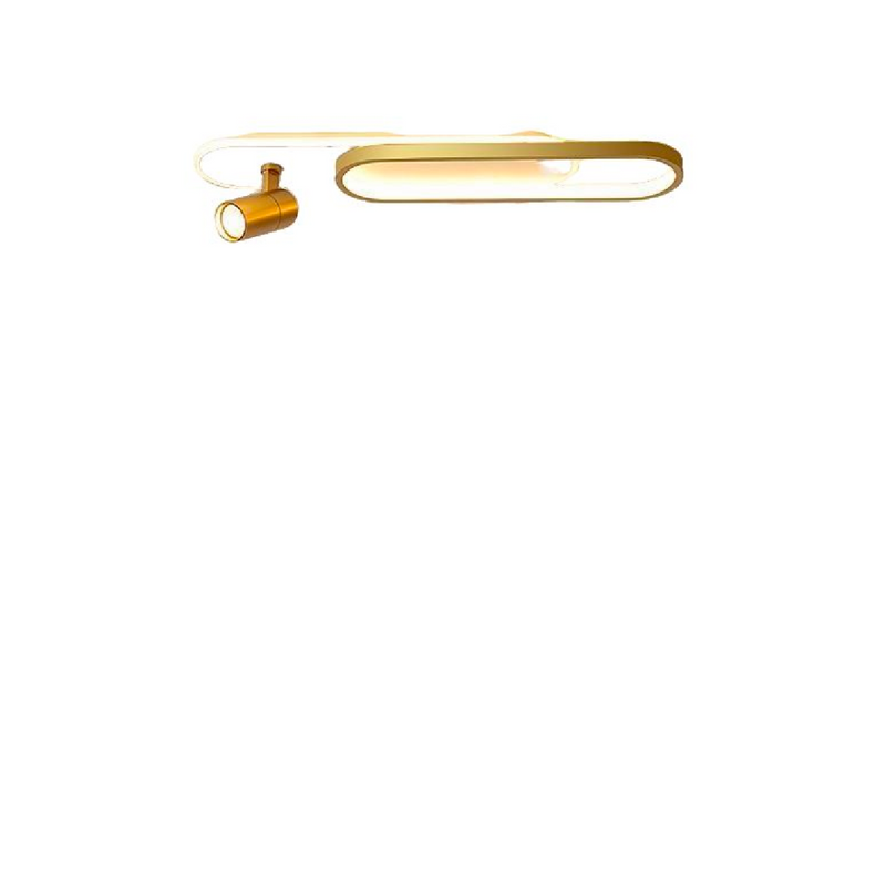 Lustra LED cu Proiector Reglabil FISSO Camilla, 48W, lumina Rece/Calda/Neutra, Auriu Lucios