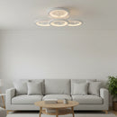 Lustra LED cu telecomanda si cristal DAISY 53W, 4 Elemente, lumina Rece/Calda/Neutra, Dimabila, Alb Lustre LED cu Telecomanda Default Title Alessandro Design