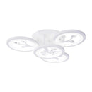 Lustra LED cu telecomanda si cristal DAISY 53W, 4 Elemente, lumina Rece/Calda/Neutra, Dimabila, Alb